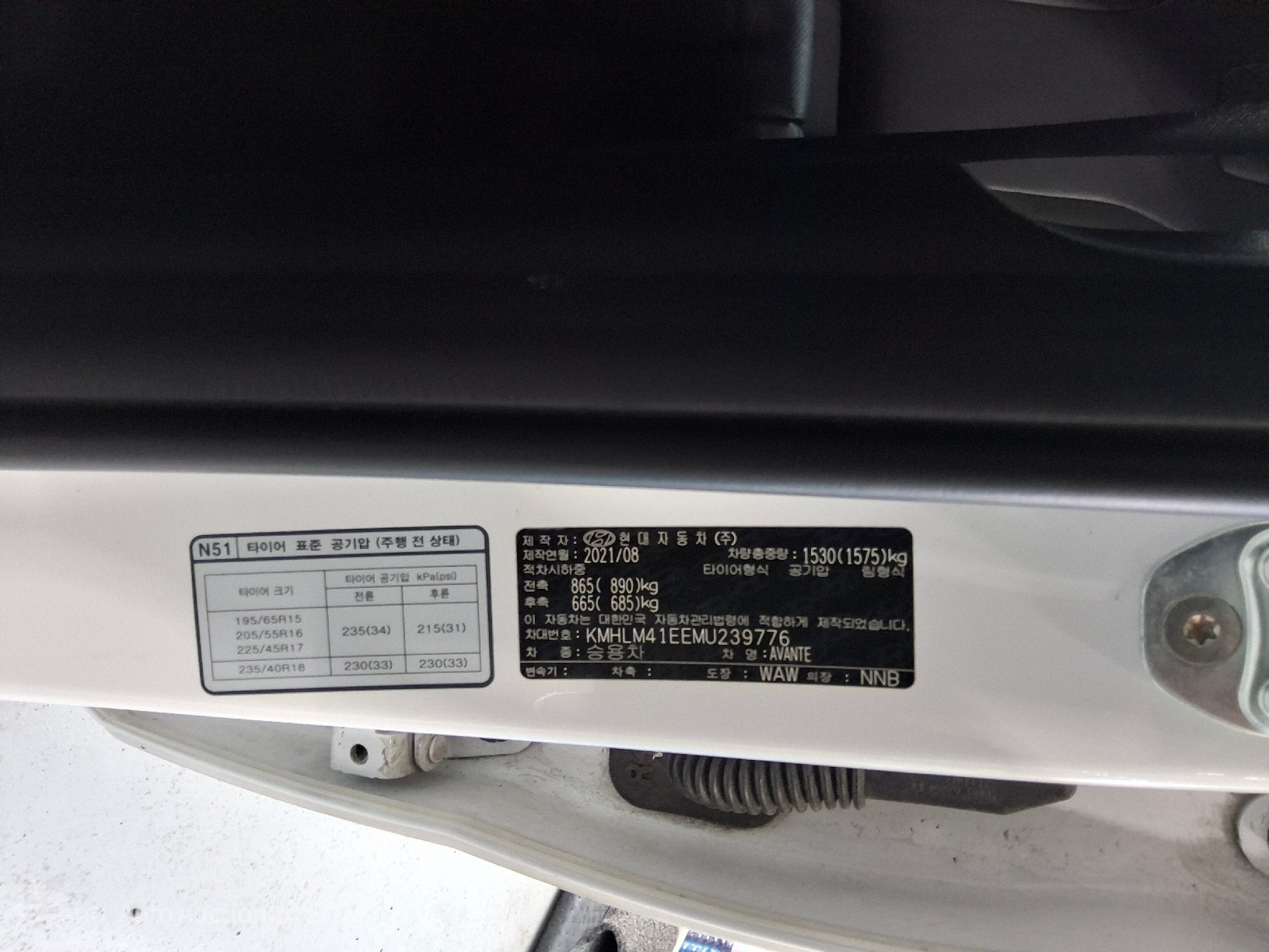 2021 - hyundai avante